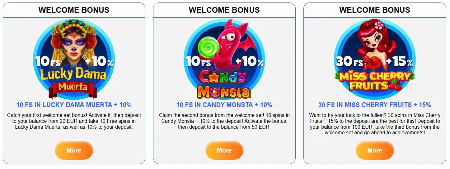 Sweety Win Casino no deposit bonus.